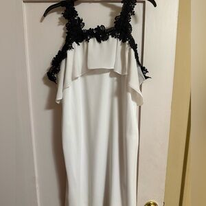 Thalia Sodi Black and White Floral Mini Dress